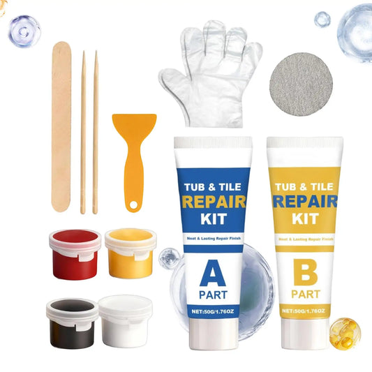 Waterproof Tile & Grout Repair Kit Permanently Seals Cracks Prevents Mold & Leaks For Bathtub, Shower, Bathroom & Kitchen Floors Peaceful Pleasures Health and Wellness