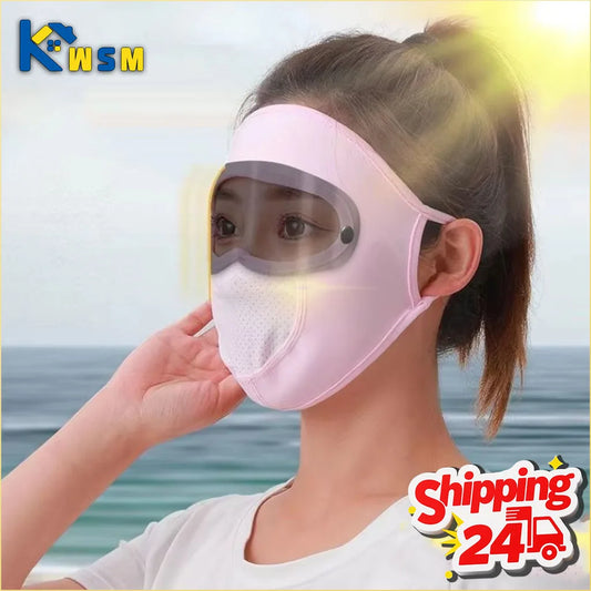 UPF 50+ Full Face Cover Mask with Goggles | UV & Dust Shield UV Face Cover Mask Oasis Select