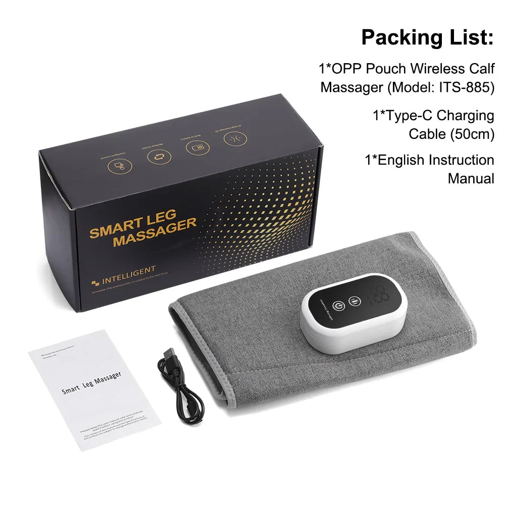 Wireless Air Compression Leg Massager – 3 Modes 360° Calf