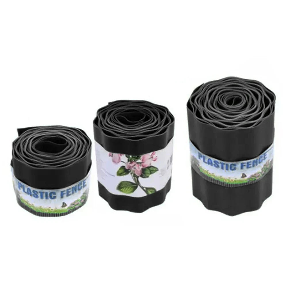 Flexible Plastic Lawn Edging Border 10/15/20cm × 9M Garden