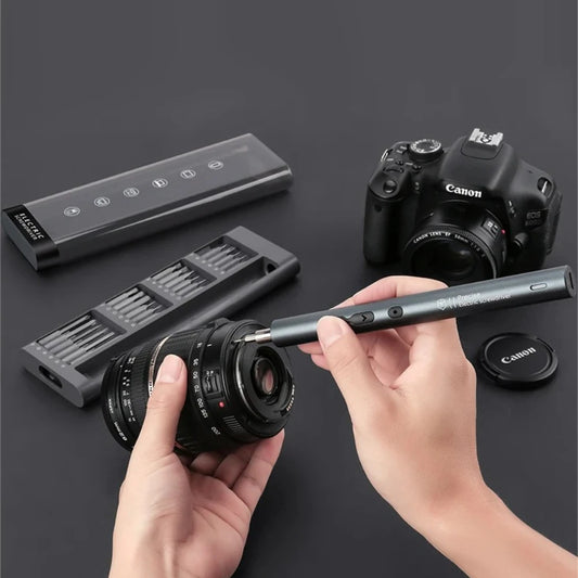 51 in 1 Electric Screwdriver Precision Set Power Tool Kit Rechargeable Wireless Cordless Magnetic Bits for Repair Home Household Peaceful Pleasures Health and Wellness