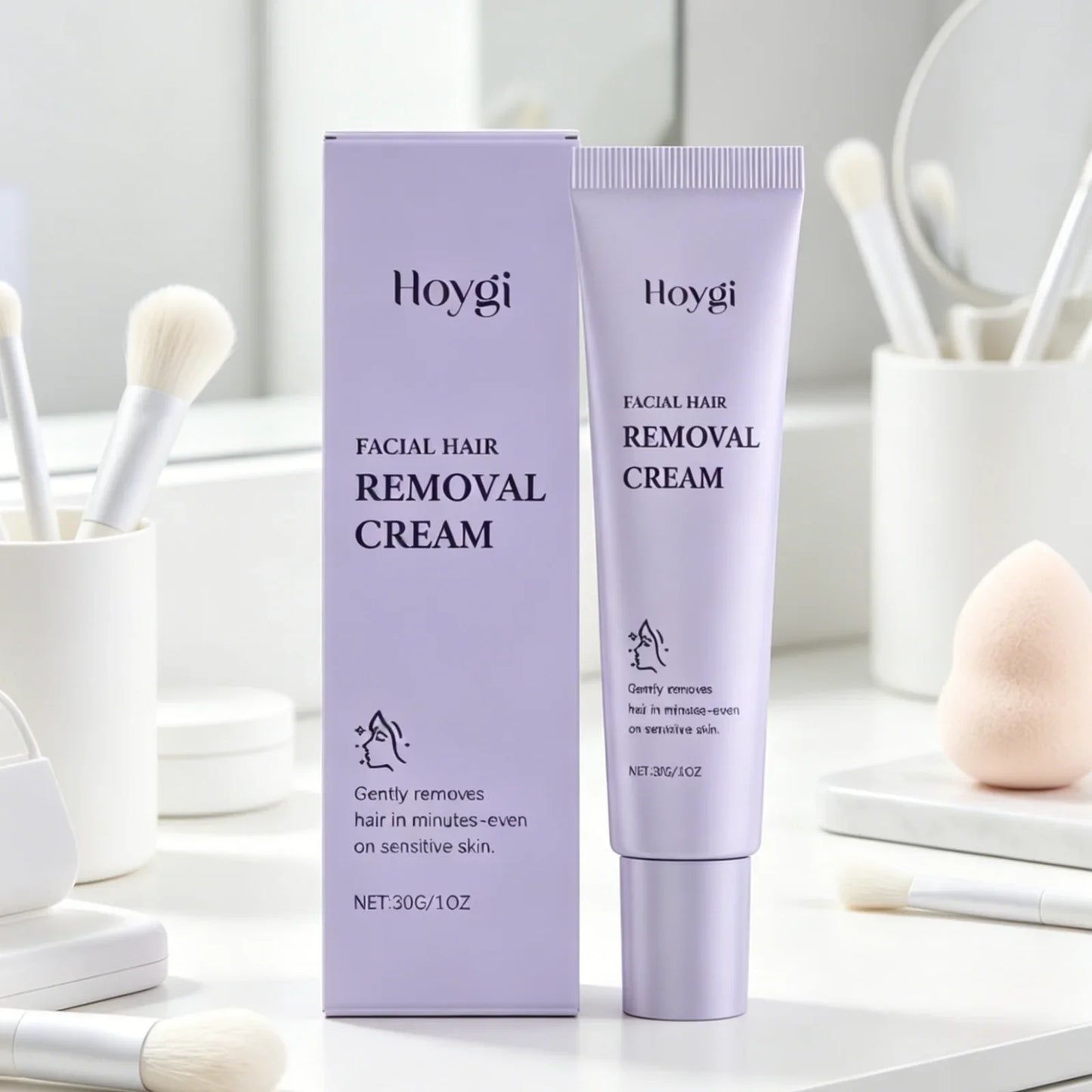 Hoygi Facial Hair Removal Cream – Gentle Depilatory 30g