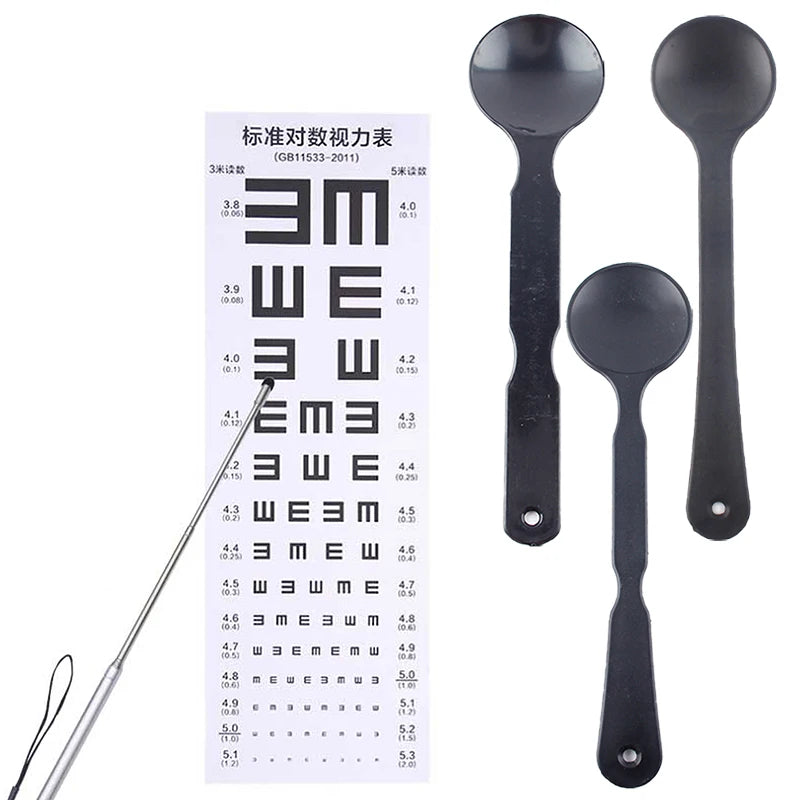 1PCS Eye Occluder Professional Frosted Transparent/Black Handheld Optometry Tool Eye Occluder Block Plate For Vision Test Peaceful Pleasures Health and Wellness