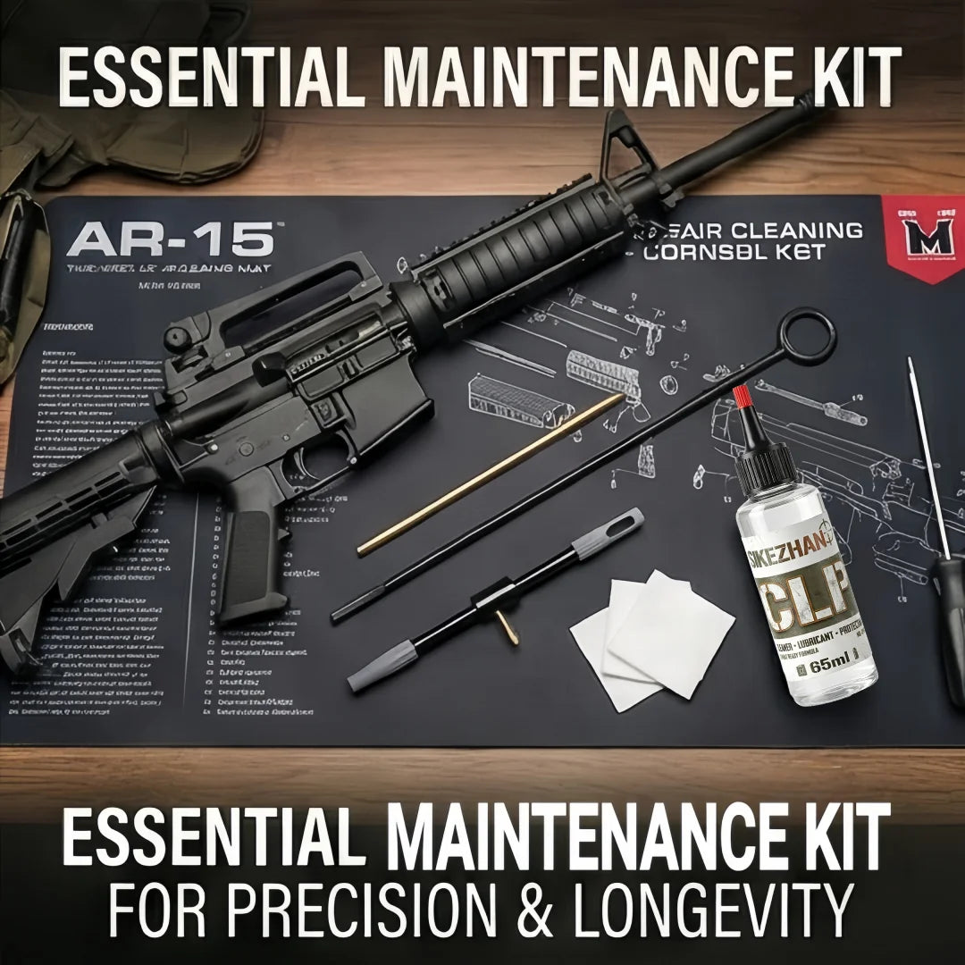 Tactical Gun Bore Guide & CLP Oil Kit. Universal .17 .22 .30 Cal Rifle Cleaning Maintenance. AR15 Hunting Bore Protector Set Peaceful Pleasures Health and Wellness