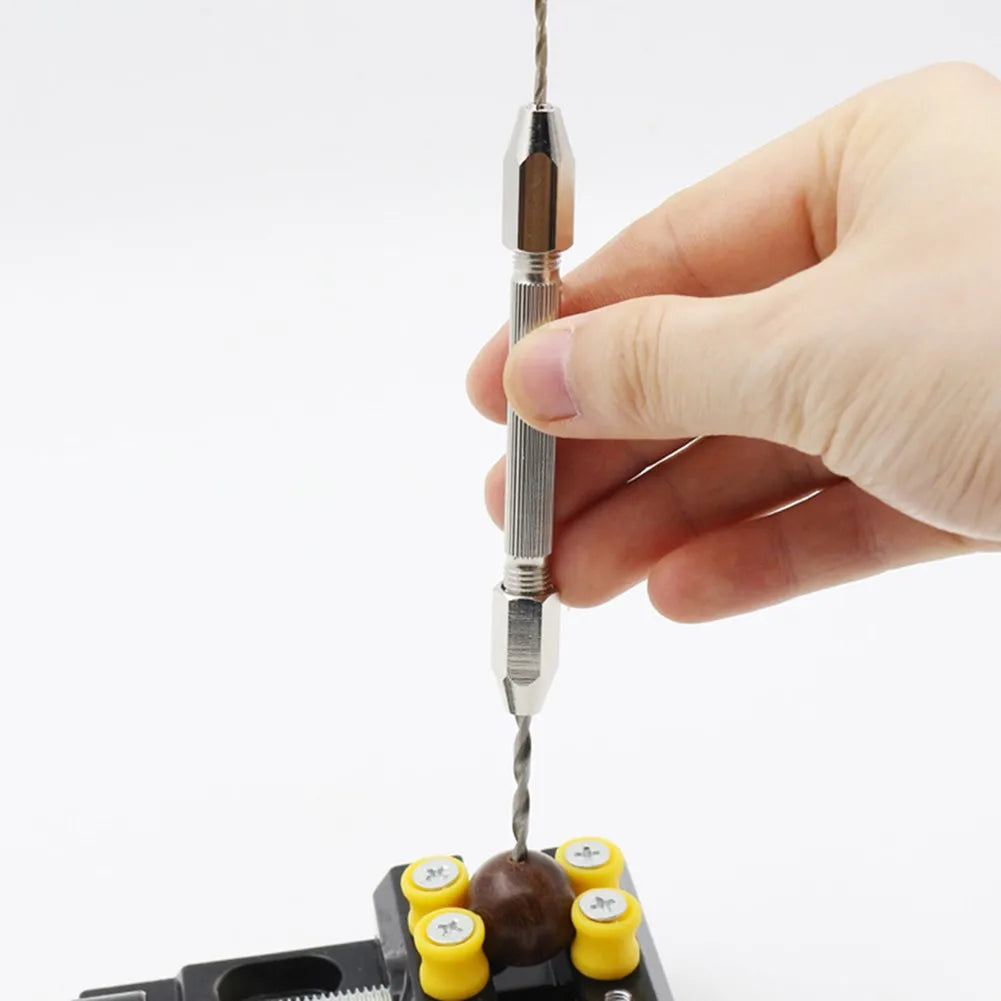 Drill Bit Clamp Watchmaker Pin Vice Home Carving Repair Tool Double