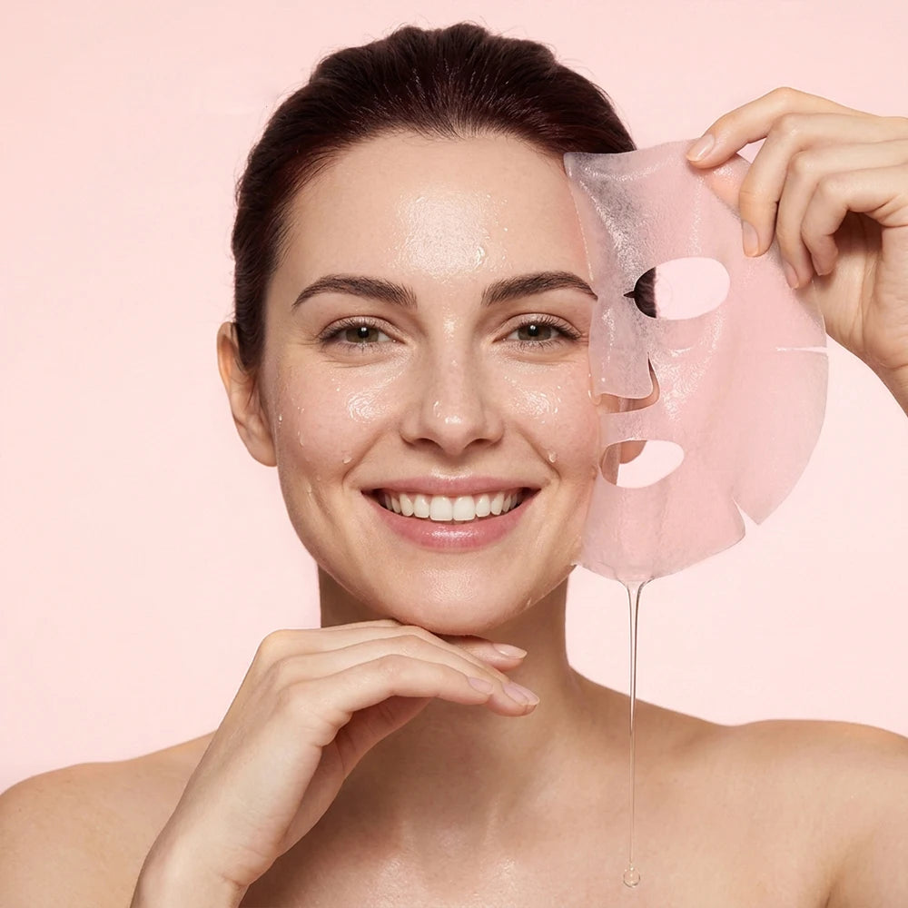 10Pcs Salmon DNA PDRN Pink Vita Coating Sheet Mask Korean Facial Mask Glass Skin Hydrating Firming Balancing Skin Home Skin Care Peaceful Pleasures Health and Wellness