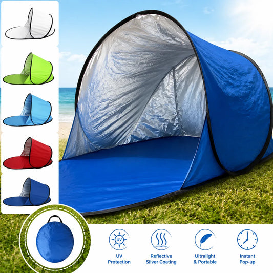 Pop-Up Beach Tent UPF50+ UV Protection – Ultra-Light 1-Person Pop-Up Sun Shelter Oasis Select