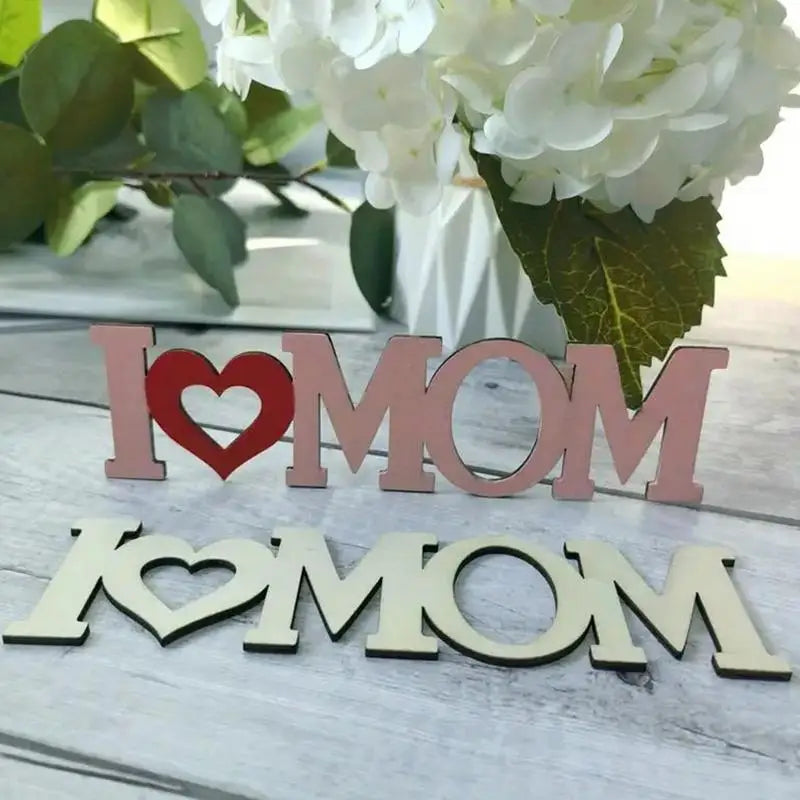 Mothers Day Decorations 12X Stylish Table Ornament Creative Heartwarming Mom Birthday Decorative Sign Meaningful Wood Ornament Peaceful Pleasures Health and Wellness