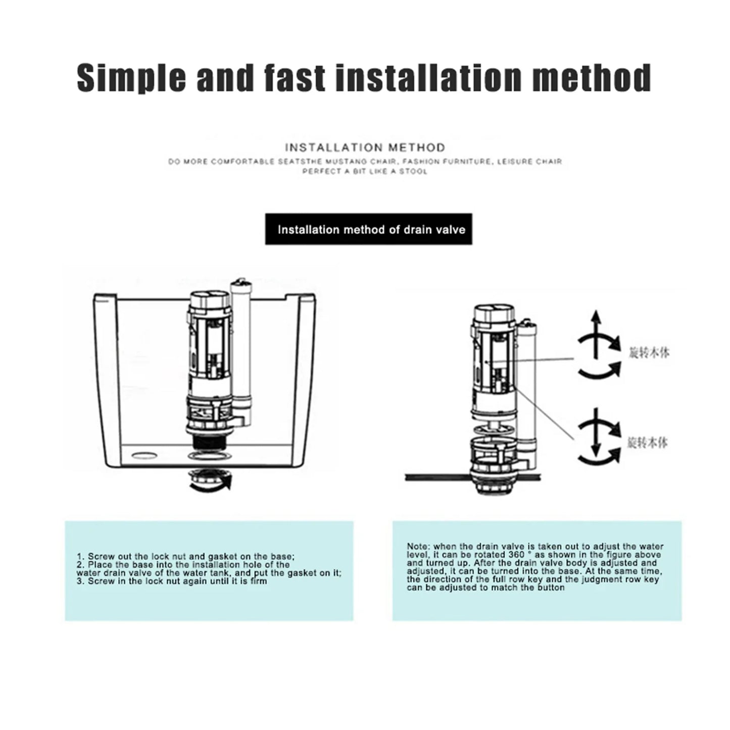 Toilet Dual Flush Valve | Push Button Cistern Replacement Kit