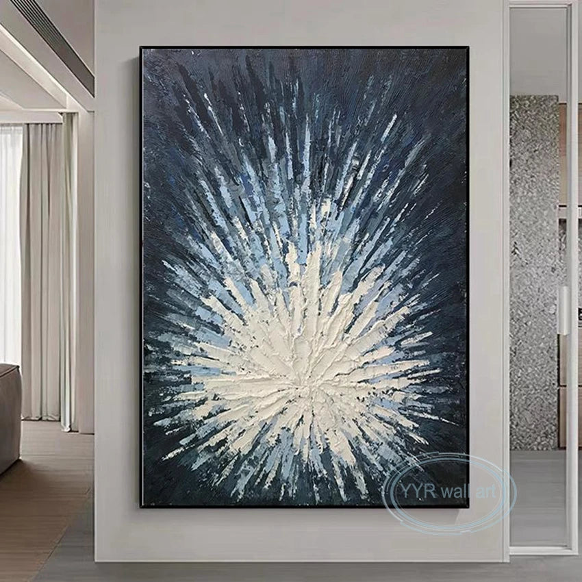 Light Luxury Art Oil Painting 100%Handmade Abstract Novel Texture Canvas Mural Living Room Bedroom Porch Hotel Decoration Poster Peaceful Pleasures Health and Wellness