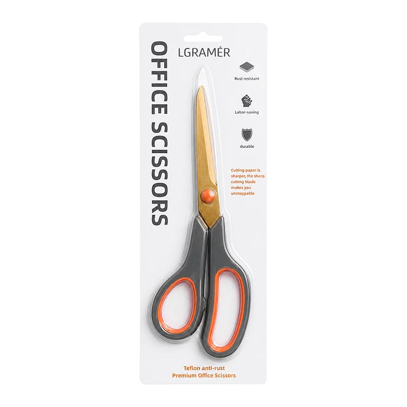Ergonomic Kitchen Scissors Heavy Duty Stainless Steel Shears with Soft-Grip Handle Comfort Control Durable Rivet for Meat Fish Peaceful Pleasures Health and Wellness Gold 3PCS