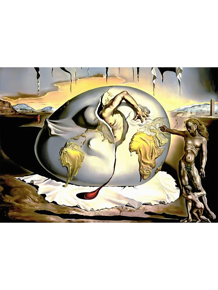 Salvador Dali Surrealism Masterpiece Posters Canvas Painting Abstract Aesthetic Wall Art For Corridor Office Room Home Decor Peaceful Pleasures Health and Wellness 11 40x50cm Unframed