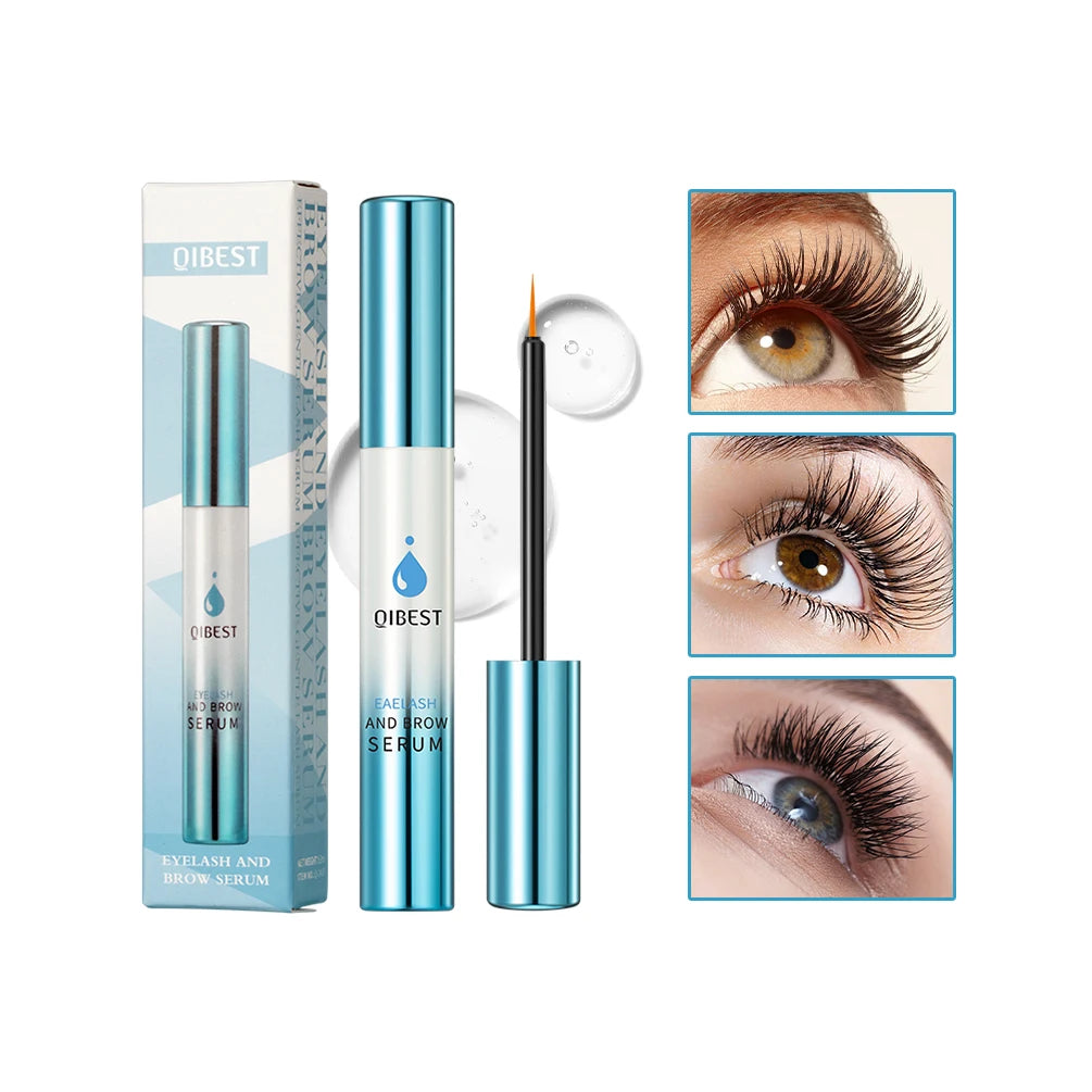 QIBEST Fast Eyelash Growth Serum Natural Eyebrow Eyelash Volume Thicker Lengthening Lashes Mascara Extension Eyelash Brow Serum Peaceful Pleasures Health and Wellness Eyelash Serum
