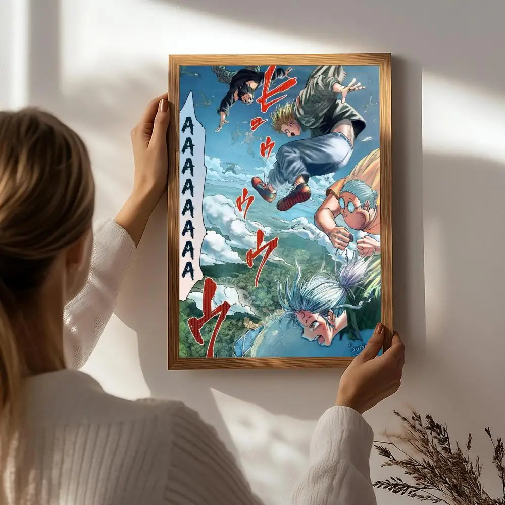 Sakamoto Days Anime Poster HD Self-Adhesive Waterproof Wall Art Anime Wall Poster Peaceful Pleasures Health and Wellness White6 21X30cmNoframe