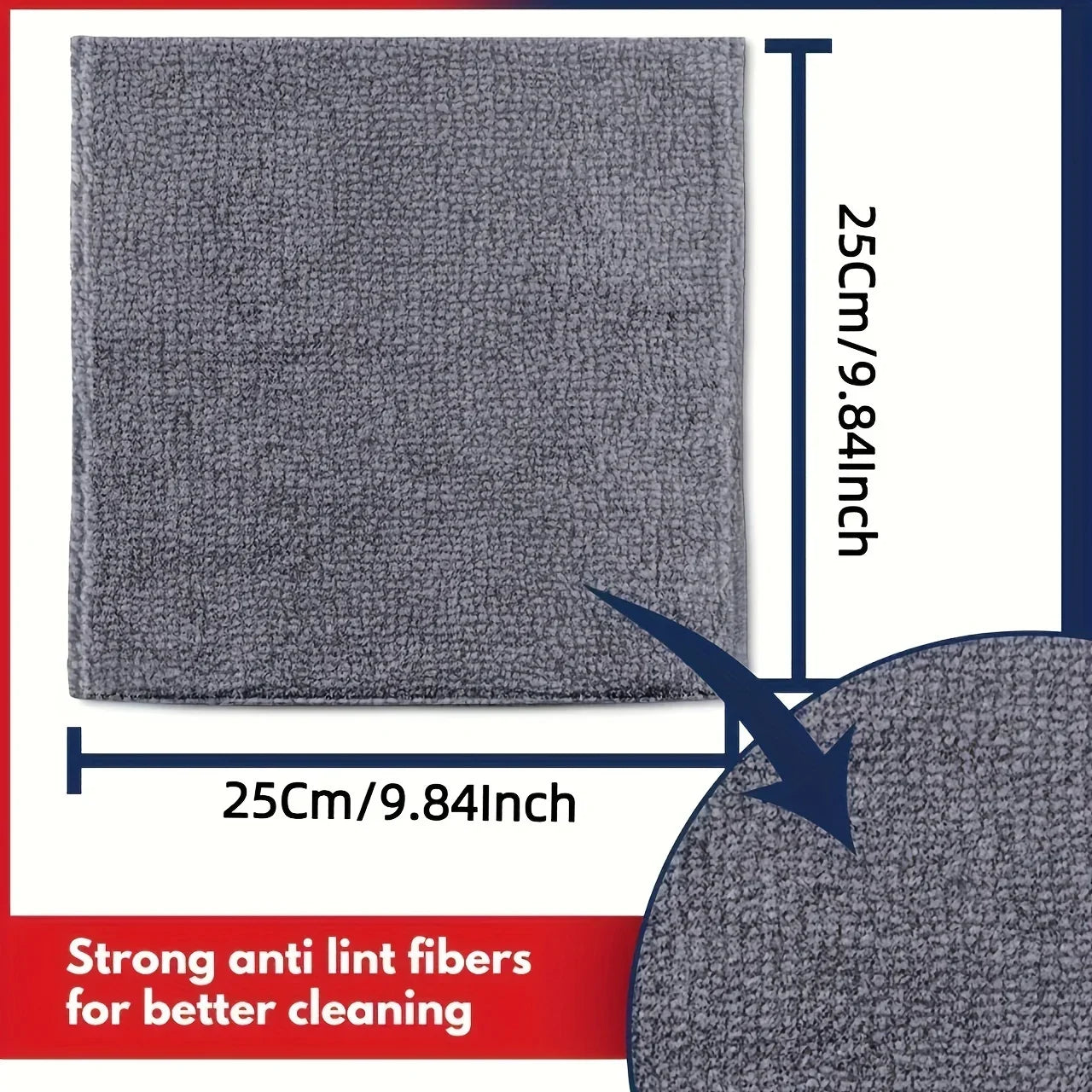 5/10/20pcs Kitchen Towel, Ultra-fine Fiber Light Gray Cleaning Cloth Set, Absorbent, Soft And Stain-removing Cloth Peaceful Pleasures Health and Wellness