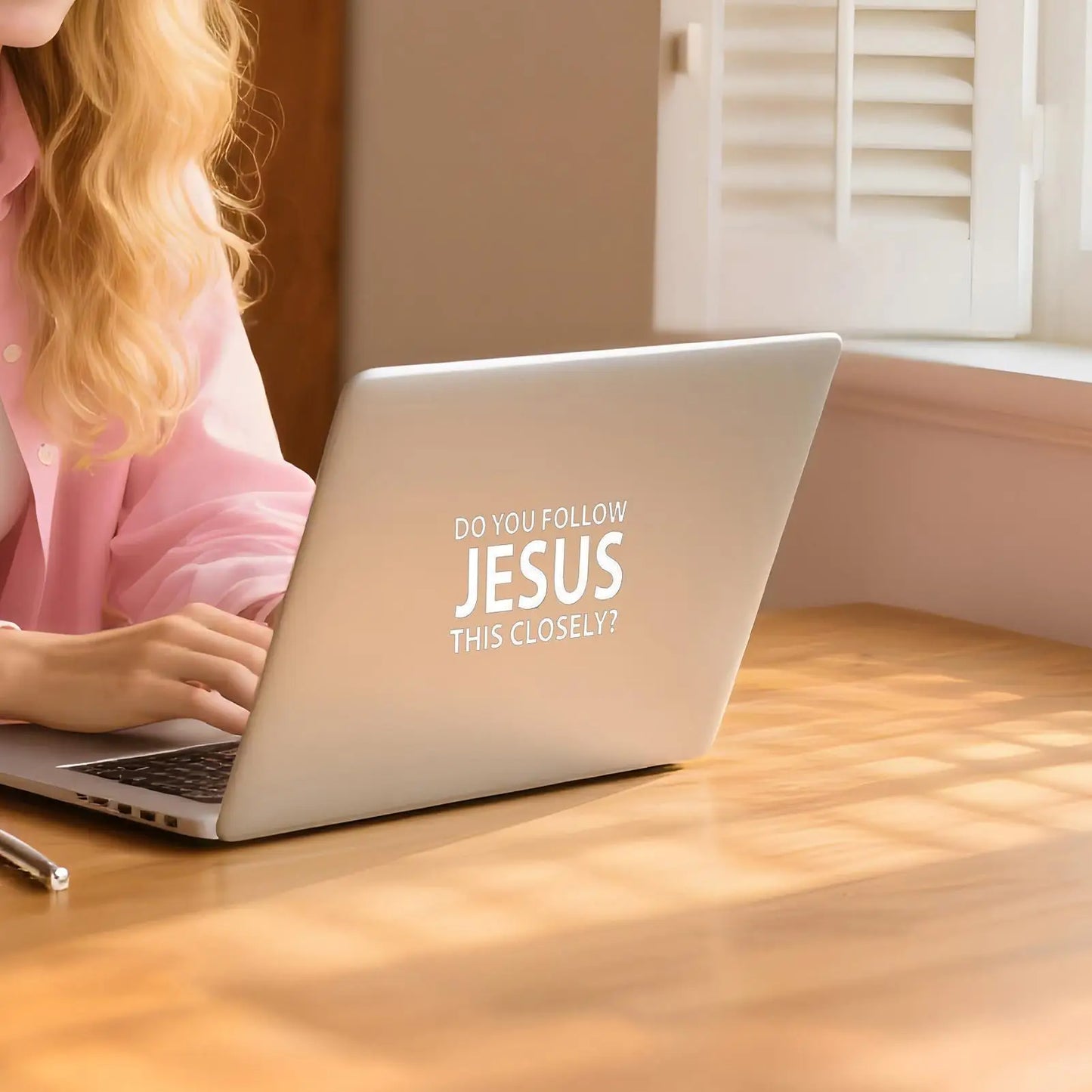 "Do You Follow Jesus This Closely" Christian Car Decal
