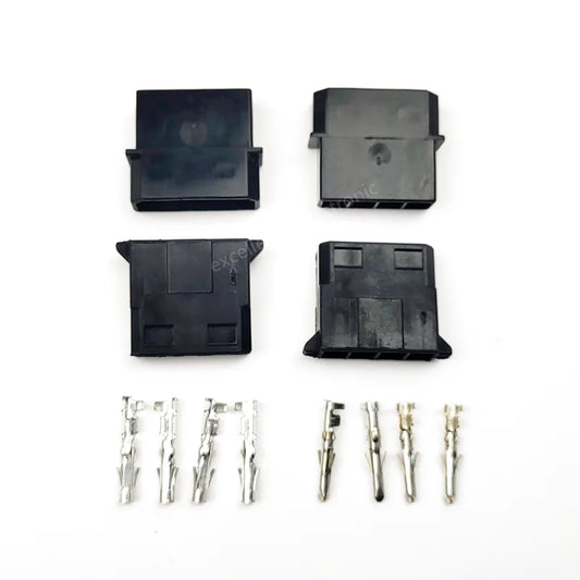 10 Sets Black 5.08mm Large 4 Pin Computer ATX IDE Power Connector Big 4P Housing + Terminals for Computer ATX EPS Power Peaceful Pleasures Health and Wellness