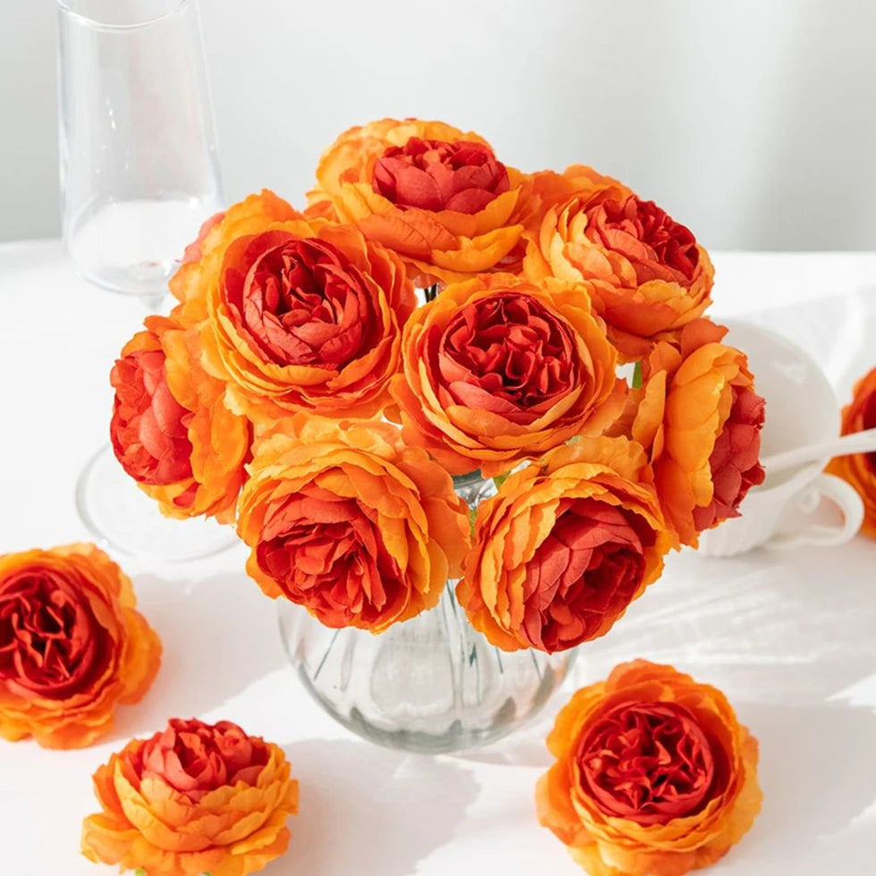 Silk Peony Artificial Flower Stems | Wedding & Home Décor 5/10pcs