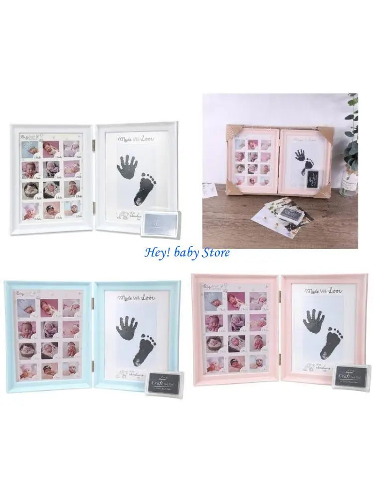 Foldable Baby Handprint Photo Frame | Nursery Keepsake Gift