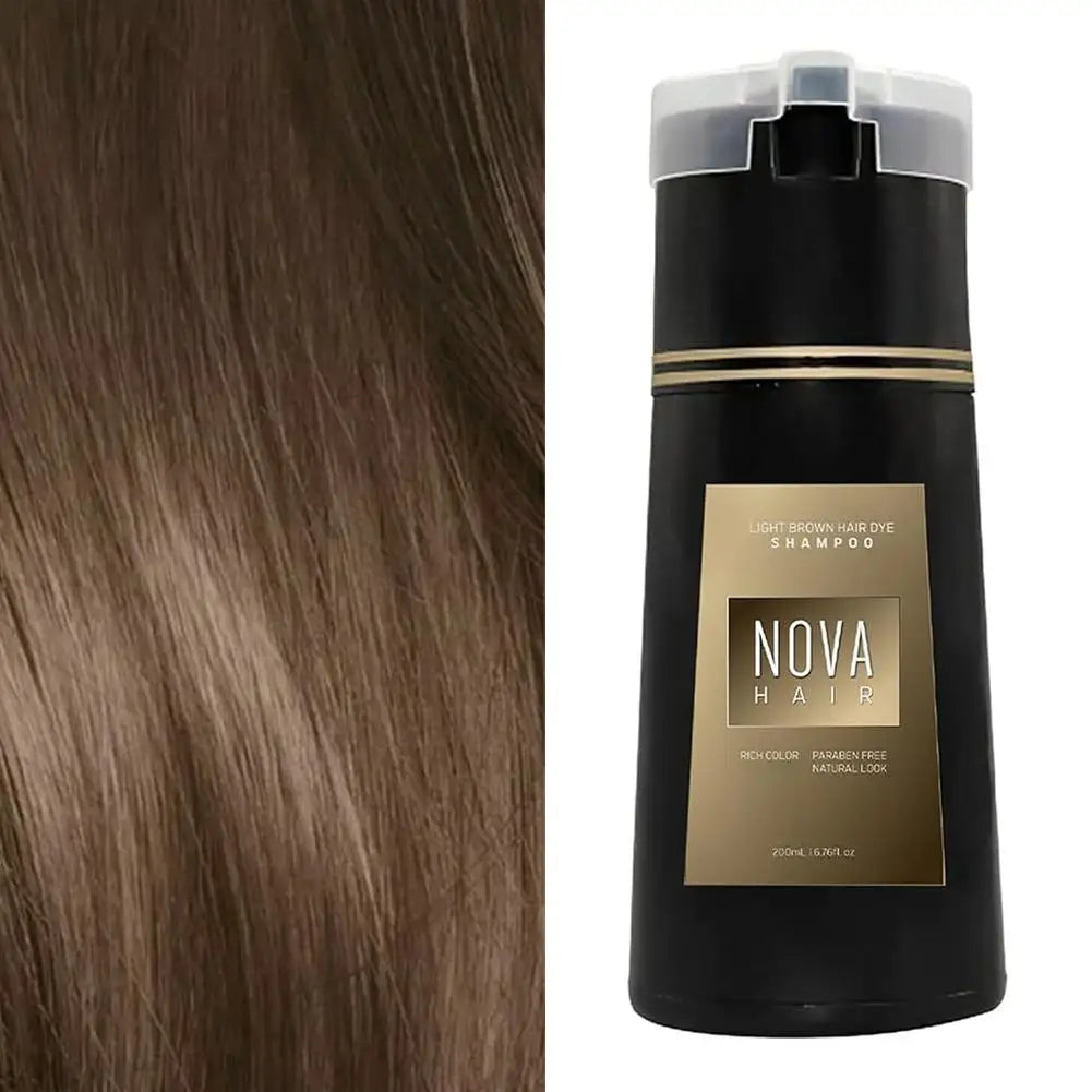 Nova Hair Color Shampoo – Gray Coverage for Men & Women