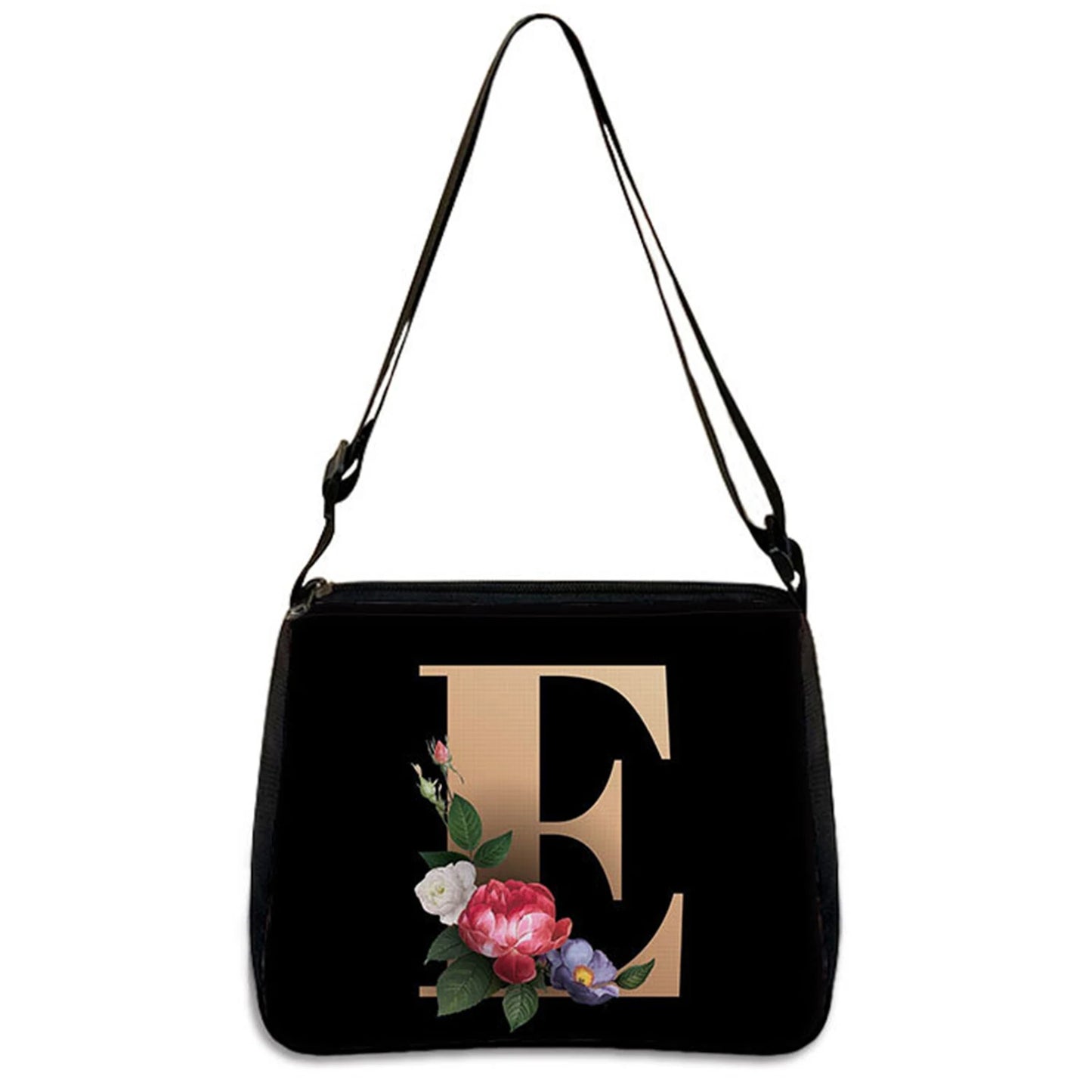 Female Portable Underarm Shoulder Bag Letter Pattern Crossbody Bag with Adjustable Shoulder Strap for Commuting Business Travel Peaceful Pleasures Health and Wellness L 05