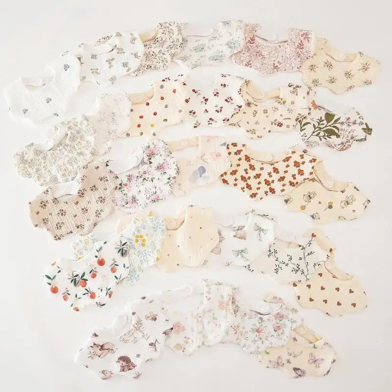 Cotton Bandana Baby Bib | Floral Teething & Drooling Bib
