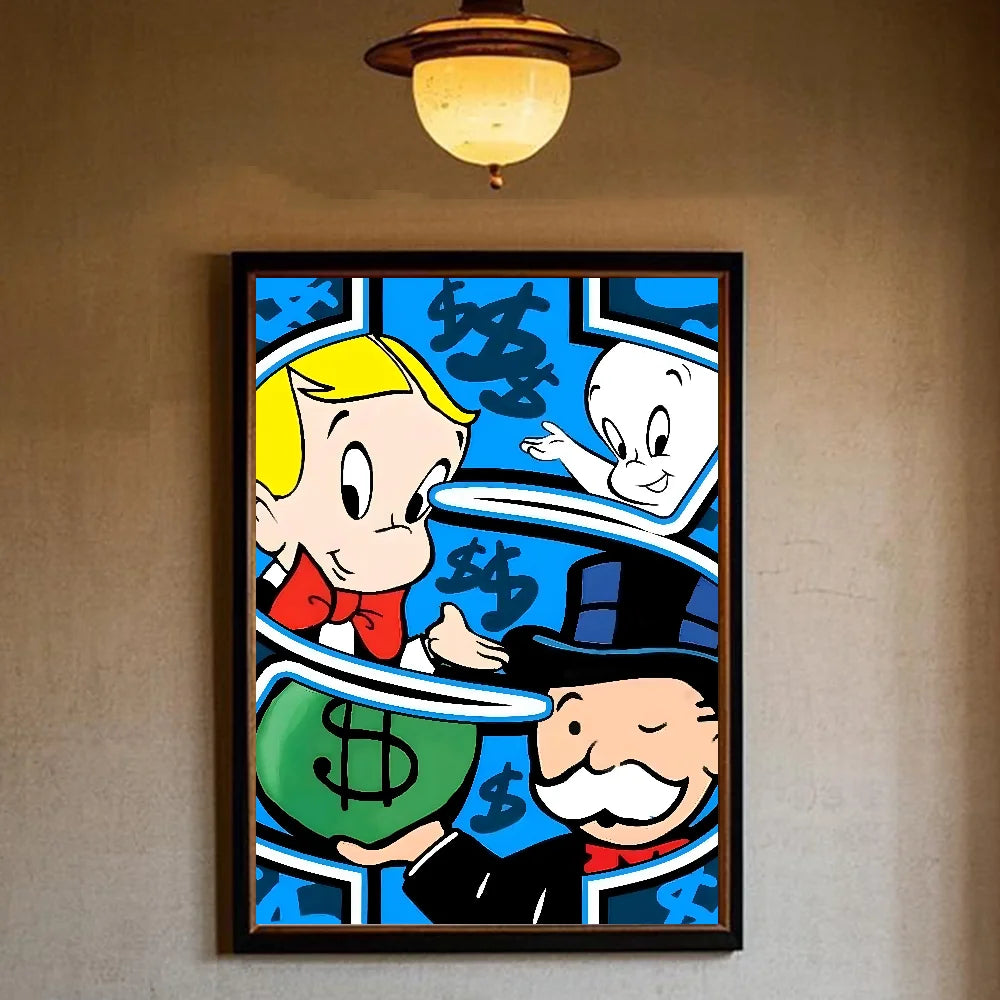 Monopoly Millionaire HD Wall Poster – Waterproof PVC Art Wall Art Poster Peaceful Pleasures Health and Wellness z18 15X20cmNoframe