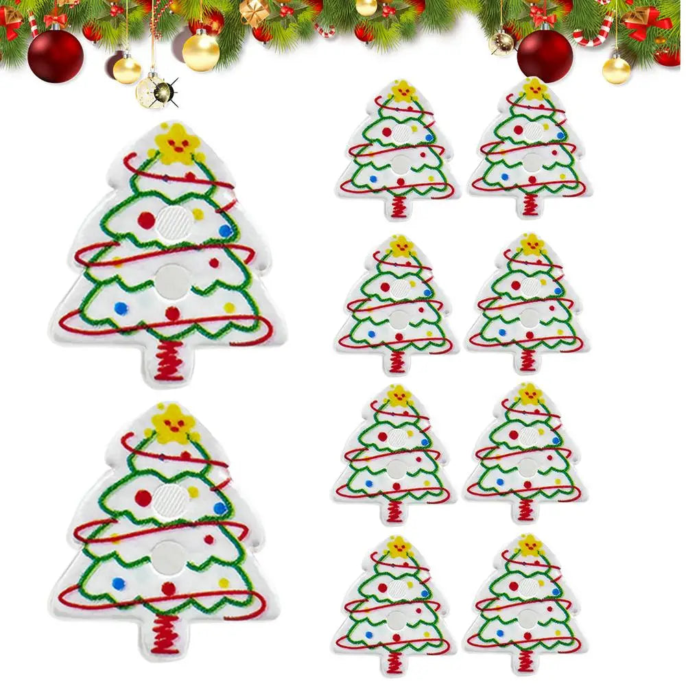 Christmas Buttons For Crafts 10-Piece Tree-Shaped Decoration Pin Ornament 2D Acrylic Christmas Craft Supplies For Holiday Peaceful Pleasures Health and Wellness China Mainland 03