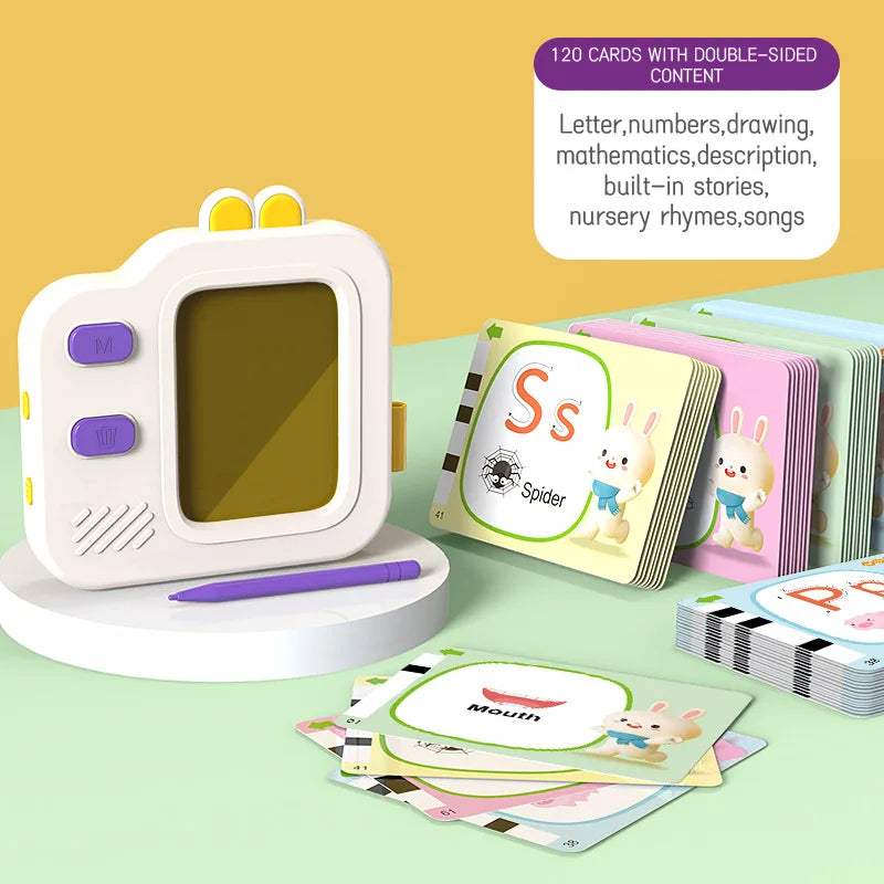 Children Puzzle Learning Machine English Enlightenment Children Song Recognition Character Recognition Cards Insertion Machine Peaceful Pleasures Health and Wellness yellow cards 120pcs