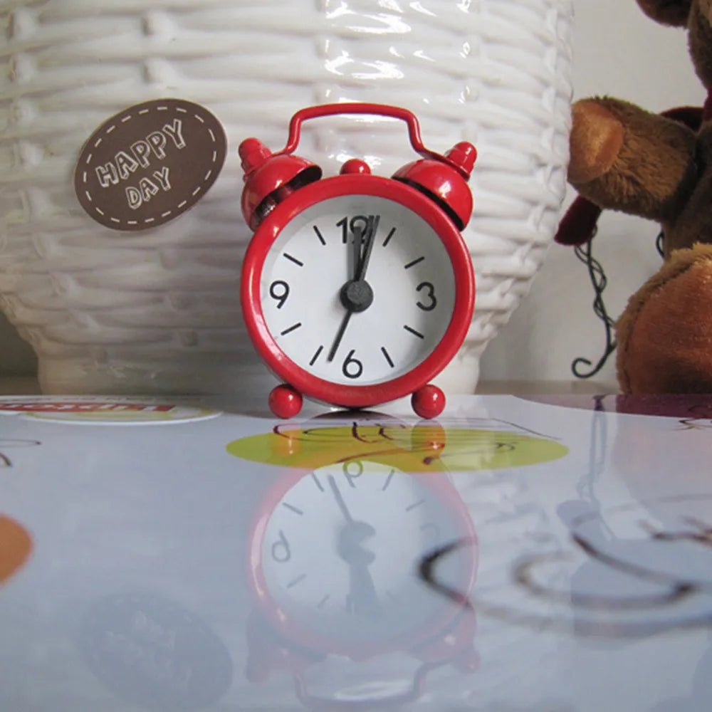 Retro Mini Double Bell Alarm Clock – Metal Desk & Travel