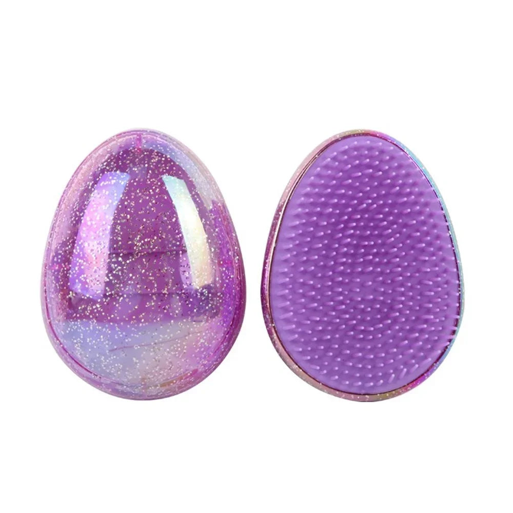 Soft Hairbrush for Travel, Egg Round Shape, Detangling, 1PC Mini Tangle, Hair Styling, Hairdressing Comb Peaceful Pleasures Health and Wellness