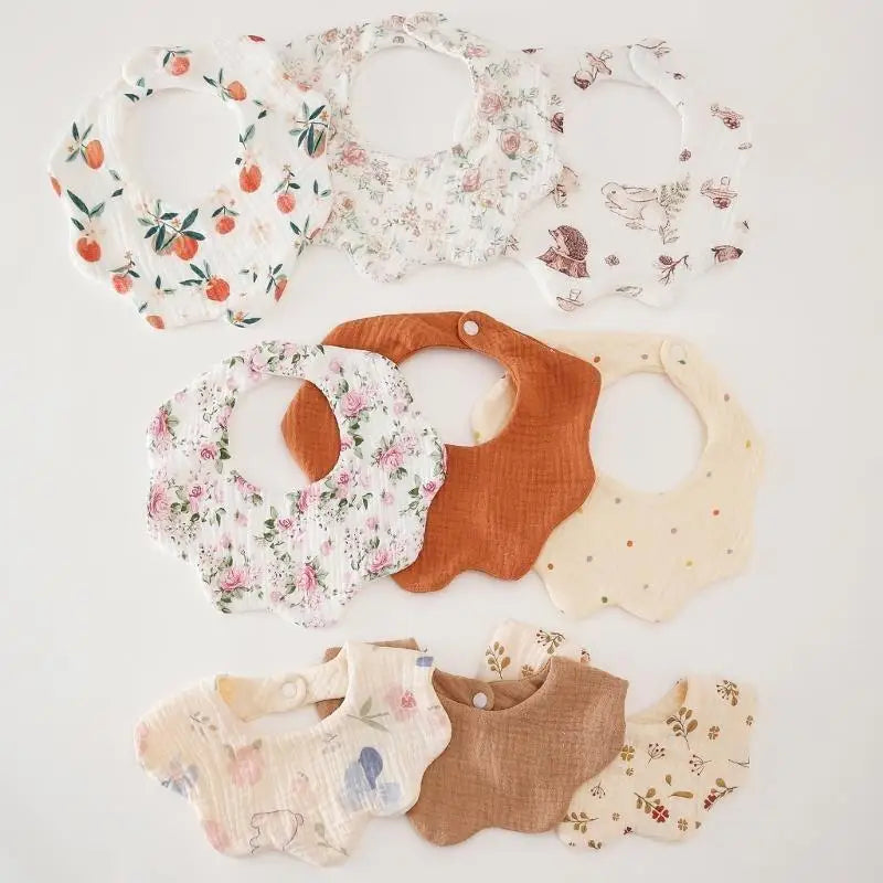 Cotton Bandana Baby Bib | Floral Teething & Drooling Bib