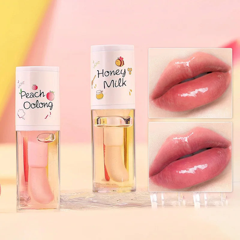 Peach Milk Honey Lip Oil – Moisturizing Gloss & Lip Lines
