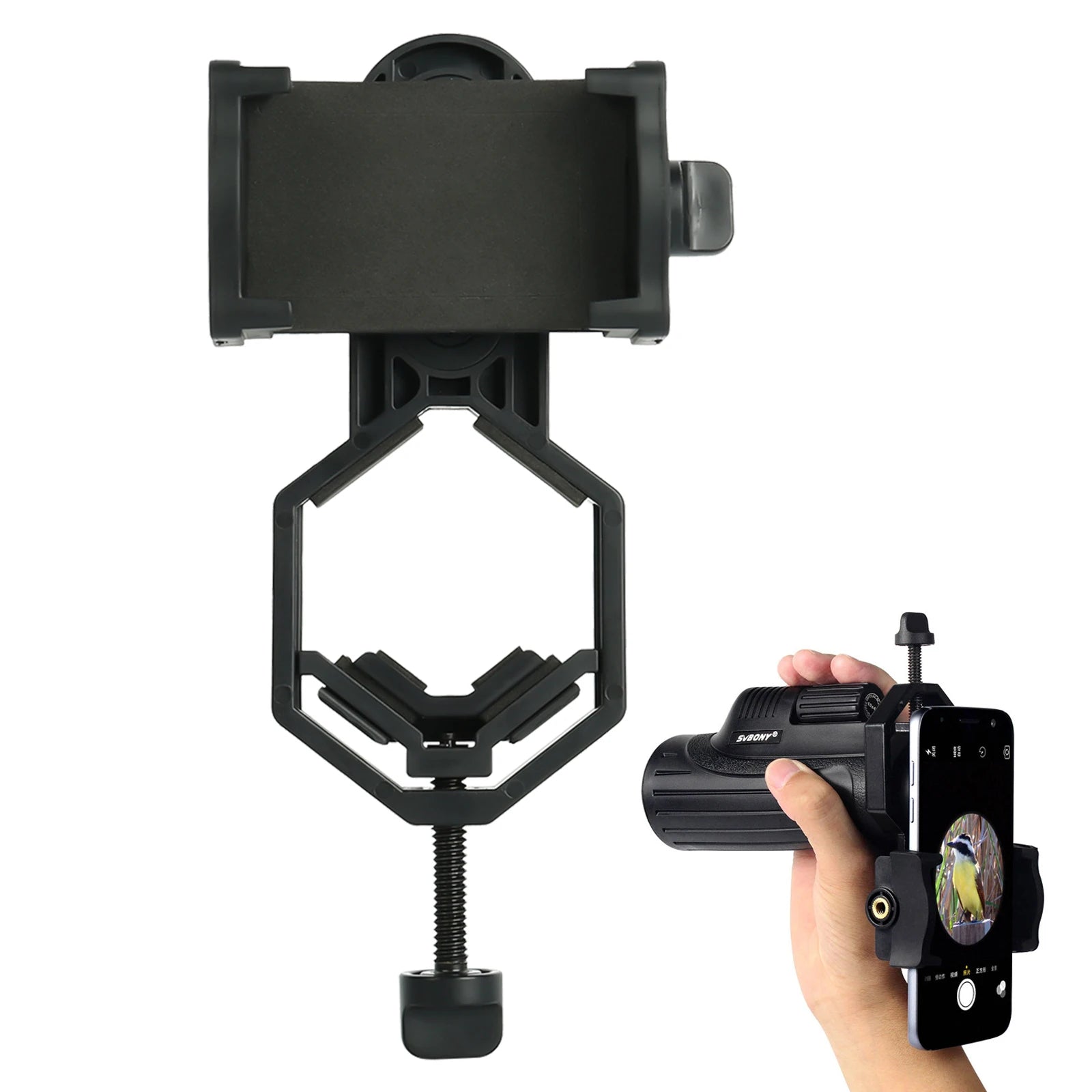 Universal Mobile Phone Holder Clamp Portable Spotting Scope Cellphone Adapter Mount Compatible Binoculars Monocular Microscope Peaceful Pleasures Health and Wellness