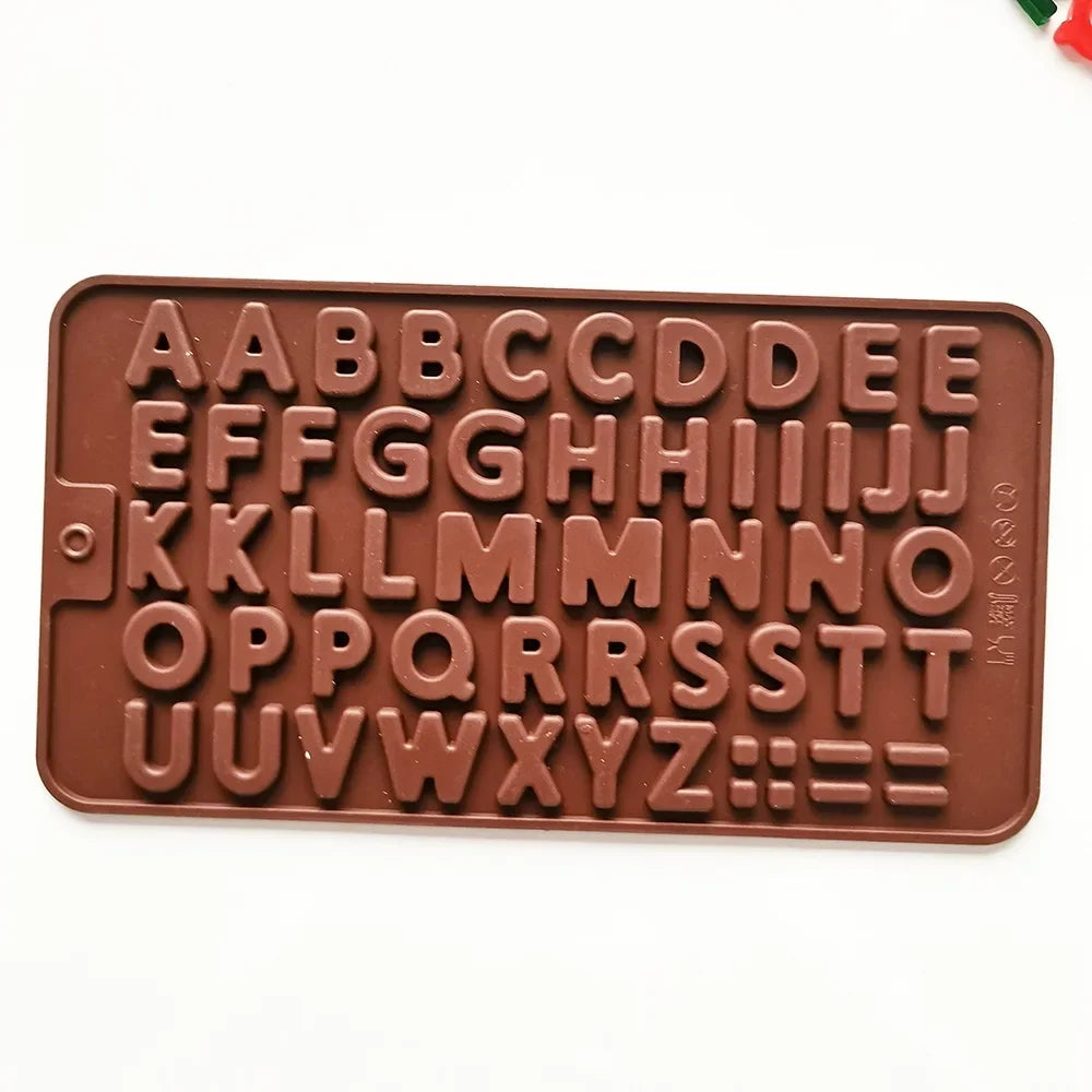 Silicone Letter & Number Mold for Chocolate, Candy & Cake