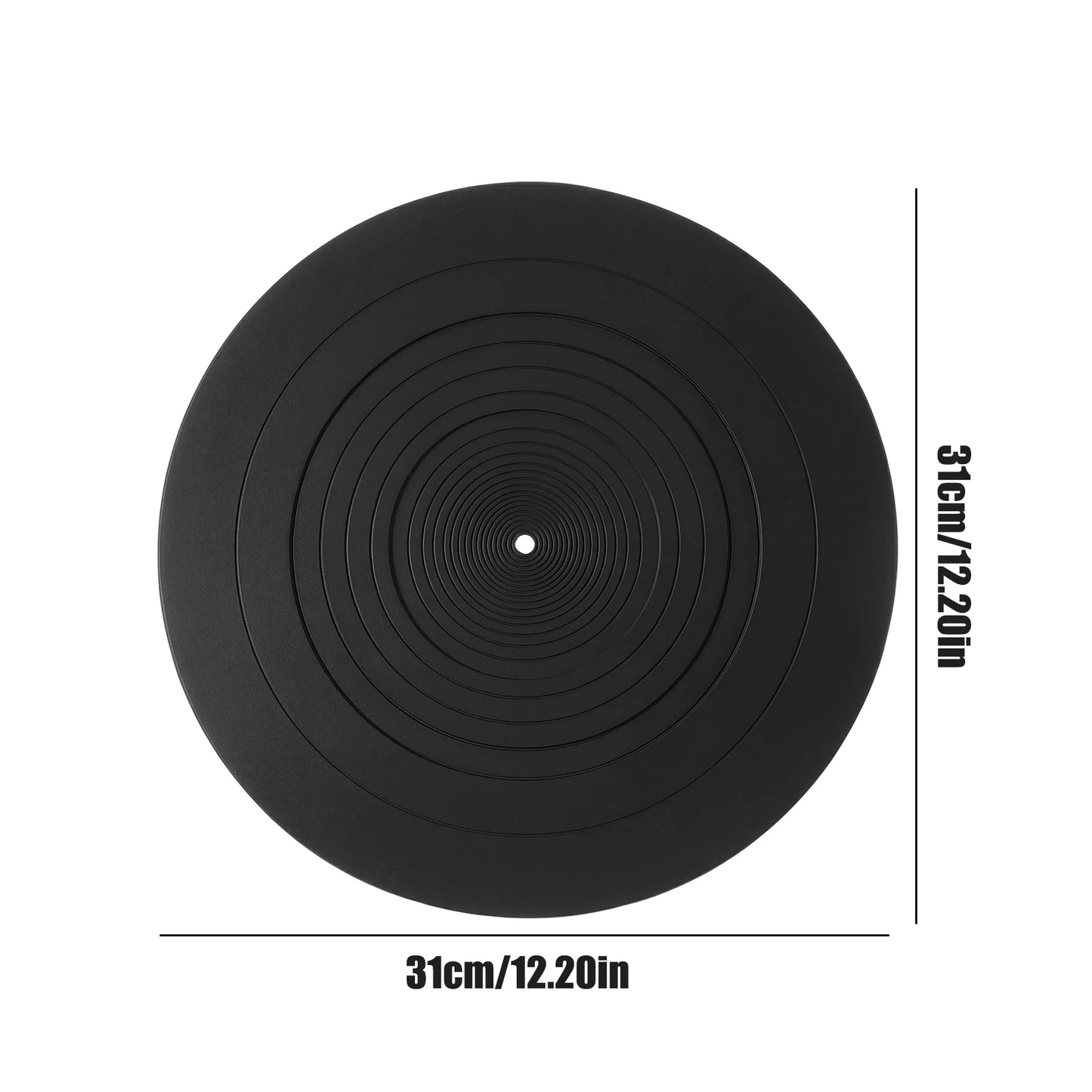 Turntable Platter Mat 12 Inch 7 Inch Vinyl Record Player Slipmat Rubber Silicone 3mm Thick Anti-Vibration Noise Reduction Peaceful Pleasures Health and Wellness