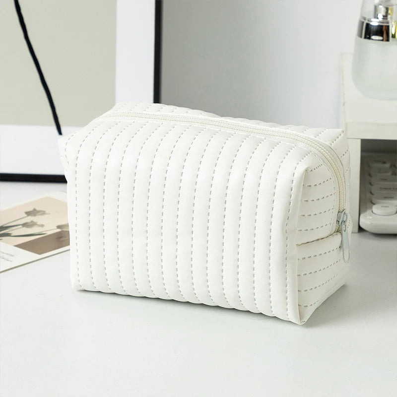 Bow-Knot Travel Portable Minimalist Large Capacity Soft Storage Makeup Bag Peaceful Pleasures Health and Wellness A7