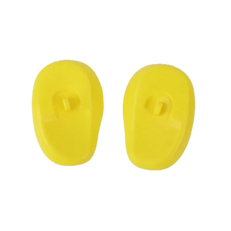 2pcs Silicone Earmuffs Ear Waterproof Salon Ear Shield Hair Coloring Ear Cover Dyeing Protector Caps Shower Styling Accessories Peaceful Pleasures Health and Wellness yellow