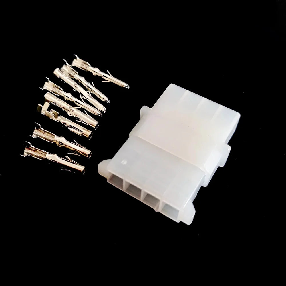 10 Sets 5.08mm Computer Power Connector Large 4 Position 4P D Type Male and Female Plastic Shell + Terminals Connector Peaceful Pleasures Health and Wellness