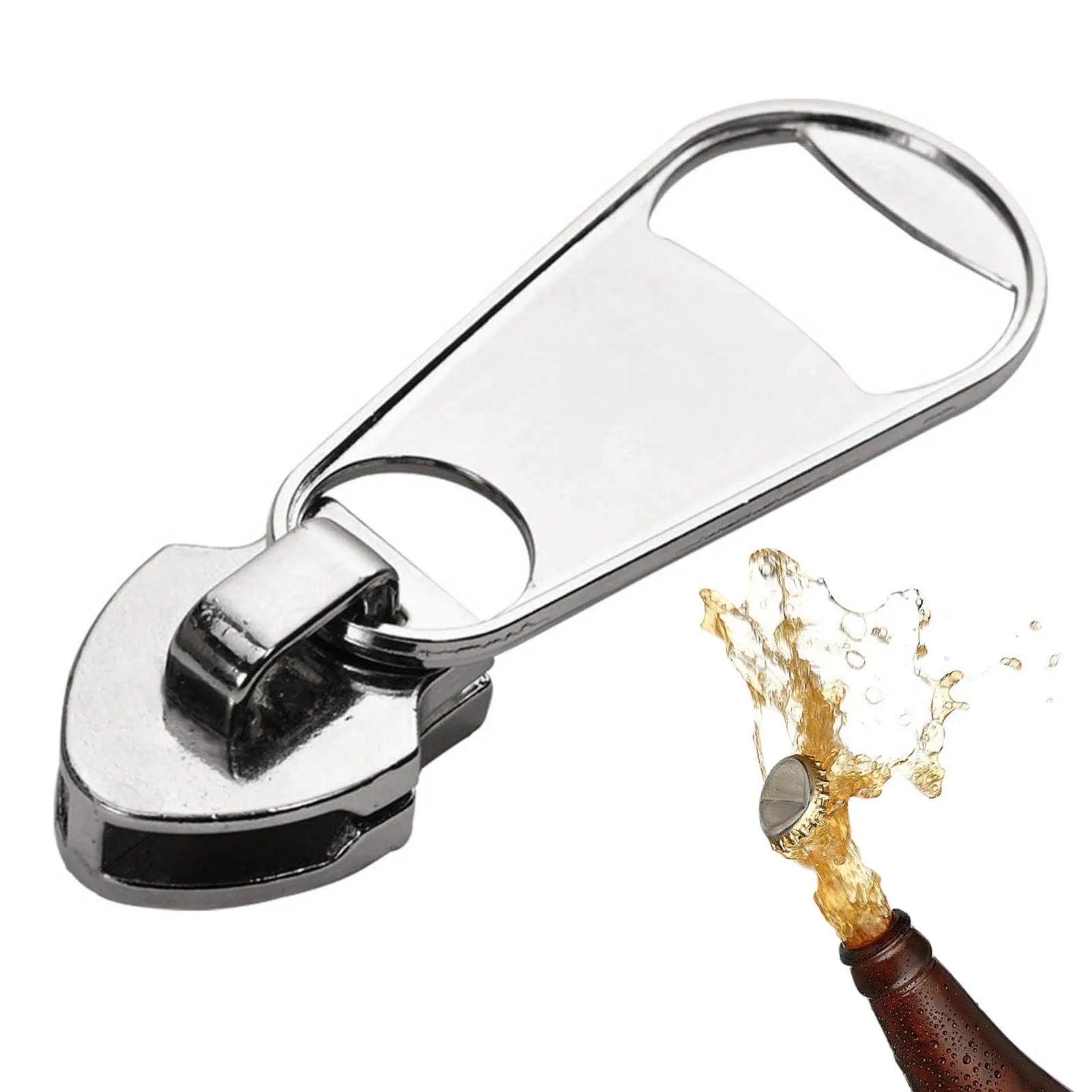 Creative Beer Bottle Opener Multifunctional Large Magnetic Zipper Bottle Opener Suitable for Home Dinner Party Bar Peaceful Pleasures Health and Wellness Default