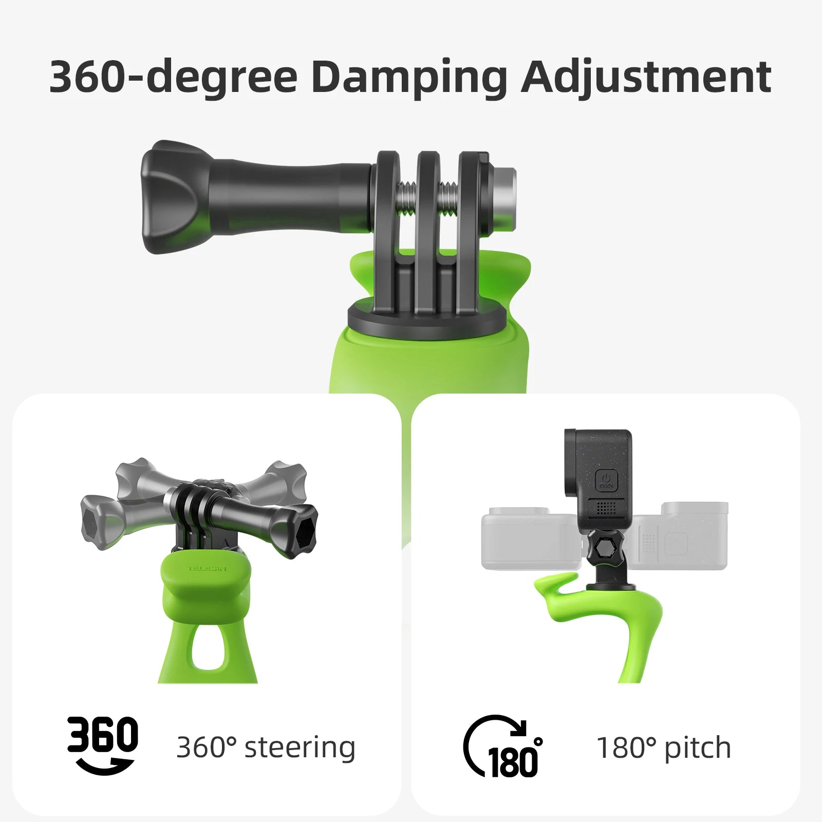 TELESIN Action Camera Mount silica adaptable Mini Flexible Bracket For Gopro Insta360 DJI Action Camera Accessories Peaceful Pleasures Health and Wellness