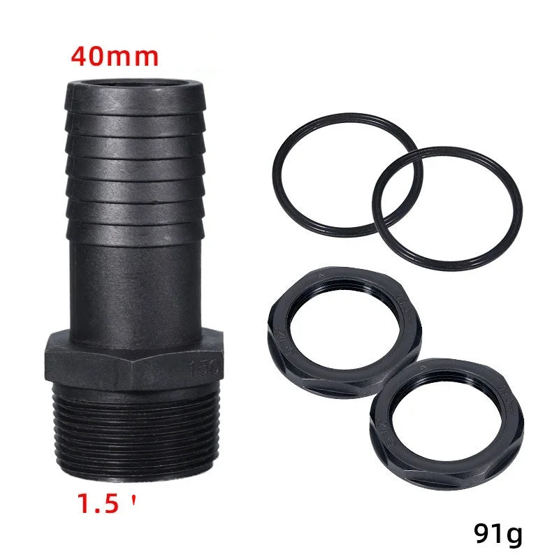 Plastic Pagoda Hose Connector 25/40/50mm Male Thread Adapter