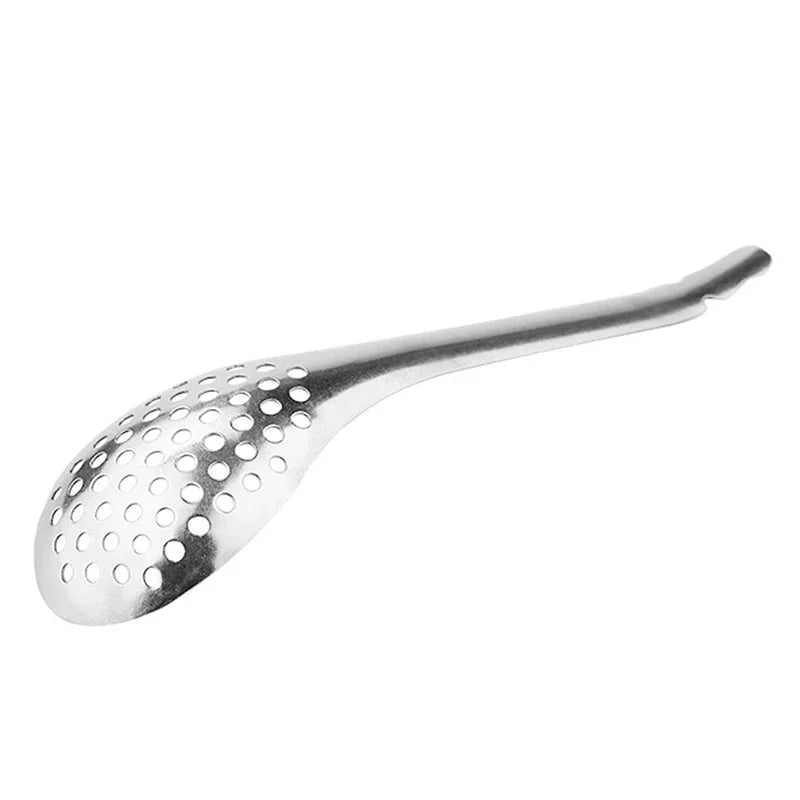 56-Hole Stainless Steel Caviar Spoon & Egg Yolk Separator