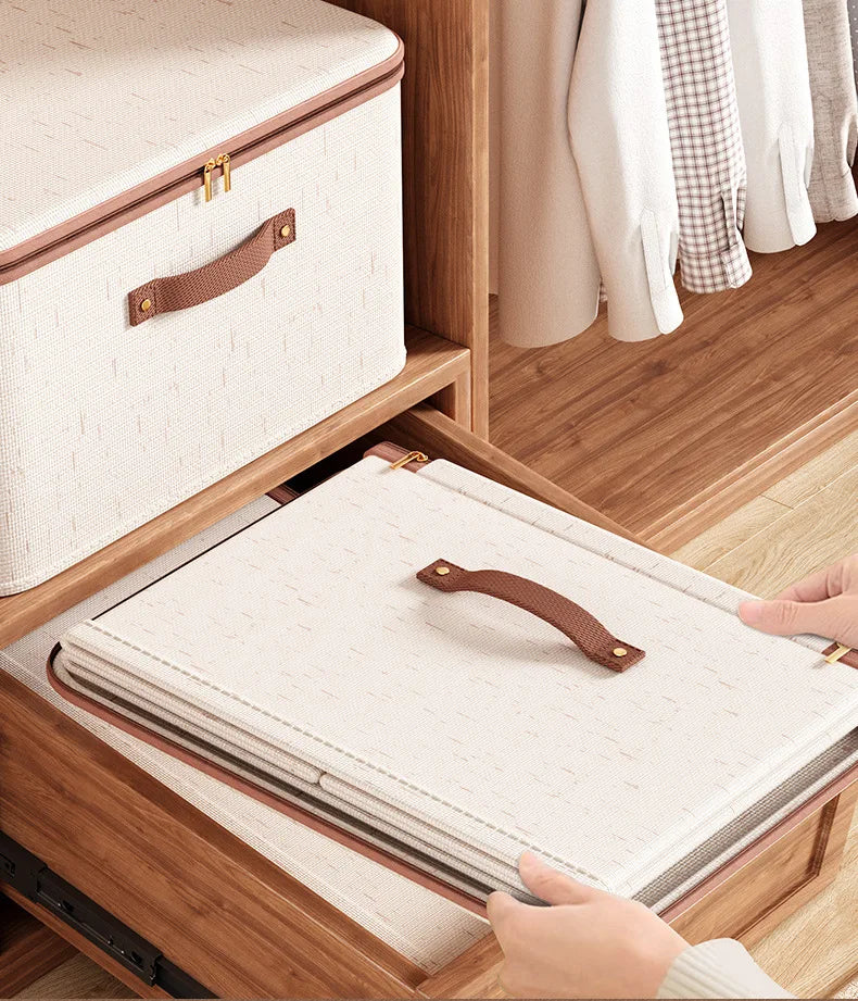 Large Foldable Zippered Storage Box with Lid | Clothing & Home