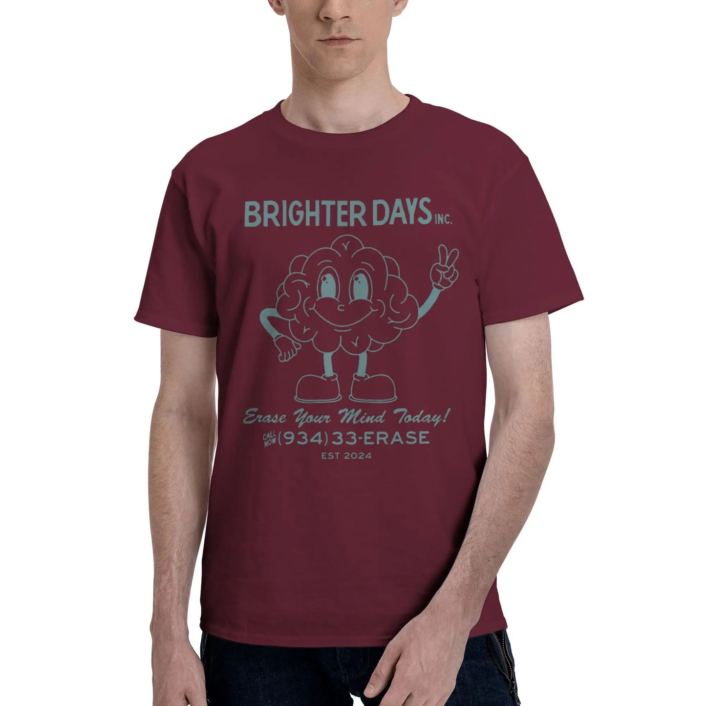 Men Arianas T-Shirts Grande Brighter Day Inc. Cotton Tees Summer Y2K Fun Short Sleeves O Neck Cool Loose Tshirt Plus Size 5XL Peaceful Pleasures Health and Wellness Burgundy XXL
