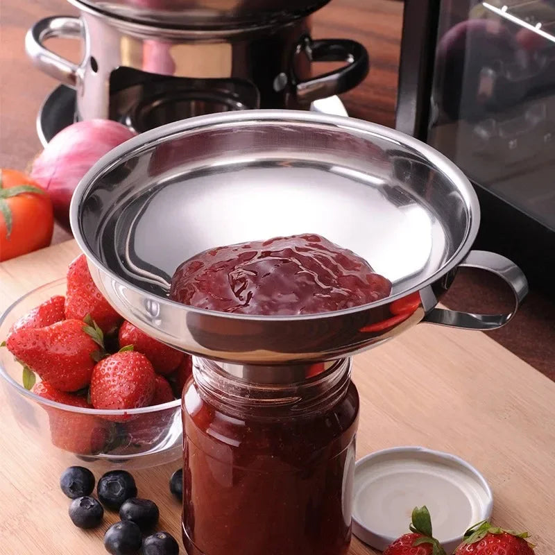 Stainless Steel Wide Mouth Canning Funnel – Jam & Jar Peaceful Pleasures Health and Wellness