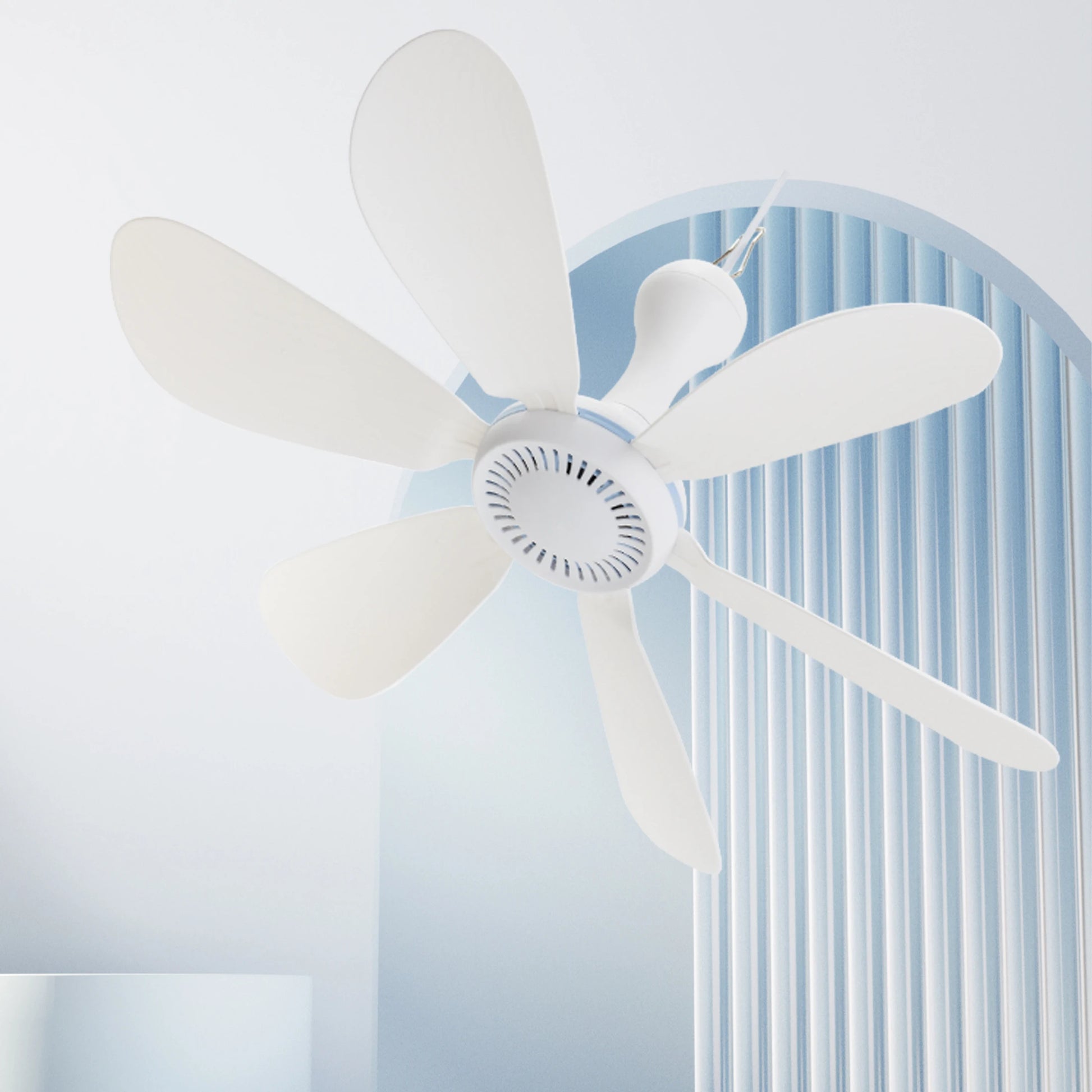 Silent 6 Leaves USB Powered Ceiling Canopy Fan with Remote Control Timing 4 Speed Hanging Fan for Camping Bed Dormitory Tent New Peaceful Pleasures Health and Wellness