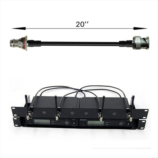 *ABDH Wireless Microphone Antenna Extension Cable 2ft with BNC Connector, 2-Pack for Rack Mount Systems Peaceful Pleasures Health and Wellness Default Title