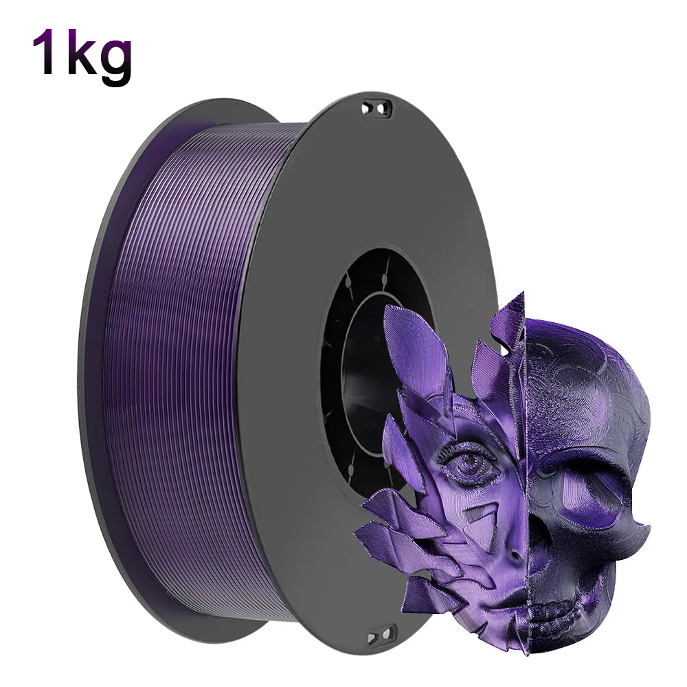 Silk Dual Color PLA Filament 1.75mm – Chrome Coextrusion DINGSUN 3D