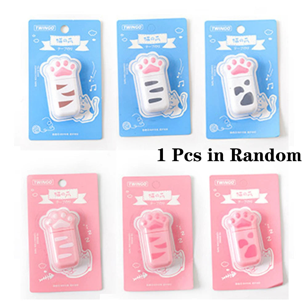 Practical Lovely Portable Gift Student Prize Stationery Cat Claw Correction Tape Correction Supplies White Out Corrector Peaceful Pleasures Health and Wellness Random